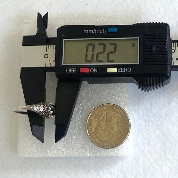 Sterling Silver 925 Dainty Round Smoky Quartz & Opal Accent Ring MISSING STONE - Picture 16 of 16